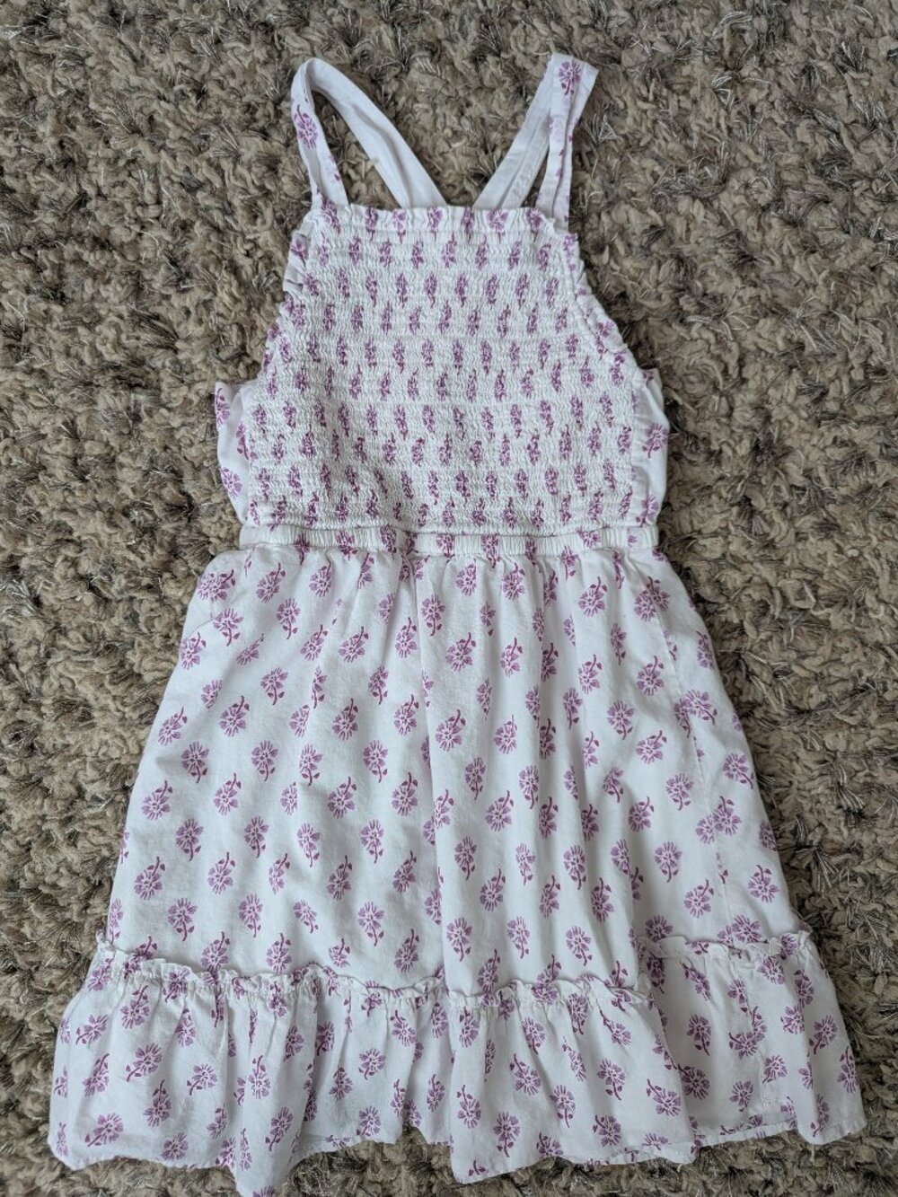 Crewcuts floral print criss-cross back dress